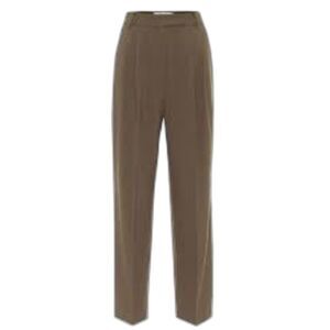Yansi Fugel Chocolate Brown Work Dress Pants Hi Rise Hi Waist Trousers 6